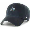 verstellbare-schwarze-curved-cap-clean-up-base-runner-der-san-jose-sharks-nhl-von-47-brand