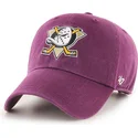 verstellbare-gebogene-kappe-in-burgunderrot-clean-up-von-anaheim-ducks-nhl-von-47-brand