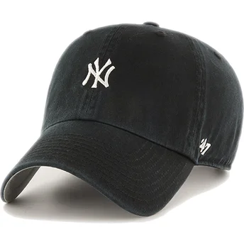 schwarze-verstellbare-curved-cap-clean-up-base-runner-der-new-york-yankees-mlb-von-47-brand
