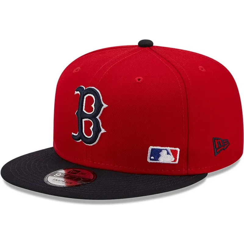 cepur-plakana-sarkans-snapback-9fifty-team-arch-no-boston-red-sox-mlb-no-new-era