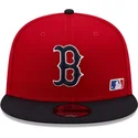 cepur-plakana-sarkans-snapback-9fifty-team-arch-no-boston-red-sox-mlb-no-new-era