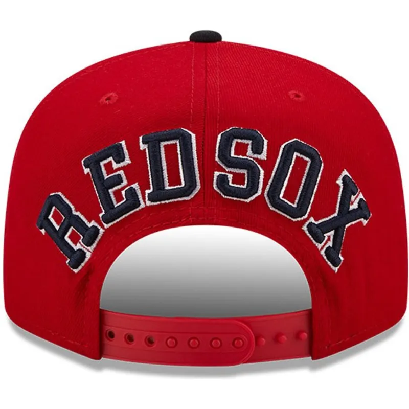 cepur-plakana-sarkans-snapback-9fifty-team-arch-no-boston-red-sox-mlb-no-new-era