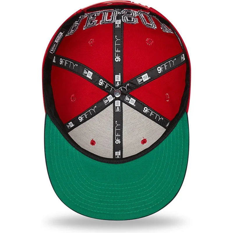 cepur-plakana-sarkans-snapback-9fifty-team-arch-no-boston-red-sox-mlb-no-new-era