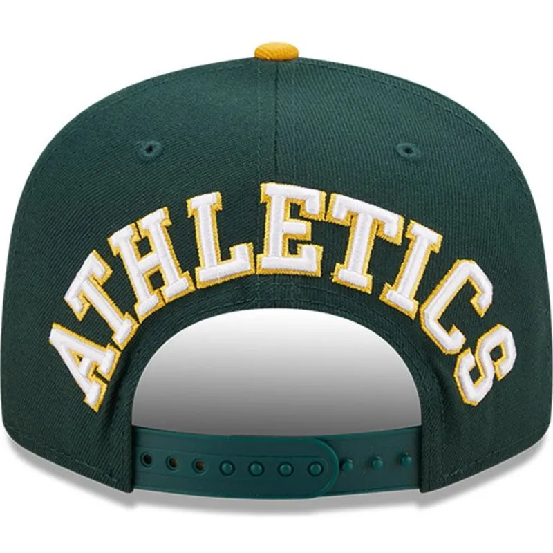 Gorra plana verde y amarilla ajustada 59FIFTY AC Perf de Oakland Athletics  MLB de New Era