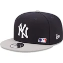 cepur-plakana-tumsi-zils-snapback-9fifty-team-arch-no-new-york-yankees-mlb-no-new-era