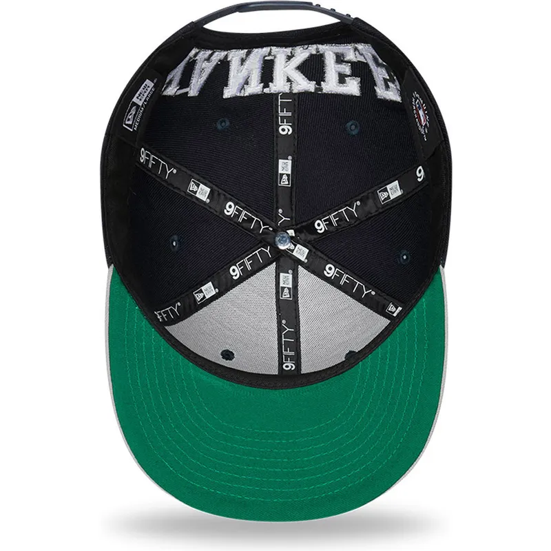 cepur-plakana-tumsi-zils-snapback-9fifty-team-arch-no-new-york-yankees-mlb-no-new-era