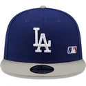 los-angeles-dodgers-mlb-new-era-9fifty-team-arch-snapback-kappe-in-blau-und-grau