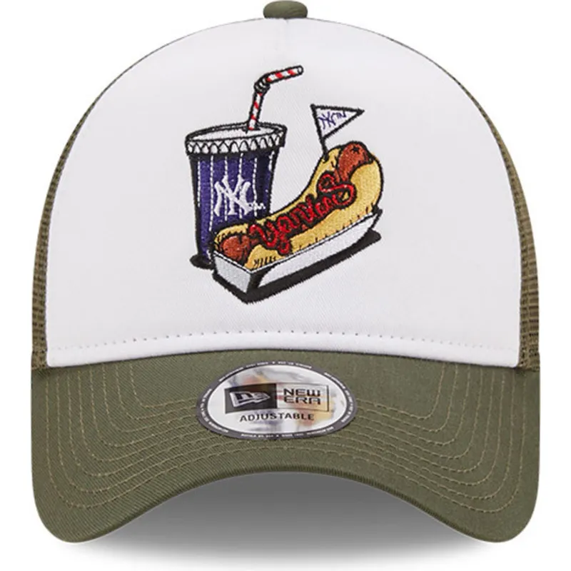 cepur-izliekta-truckeris-balts-snapback-a-frame-stadium-food-hot-dog-no-new-york-yankees-mlb-no-new-era