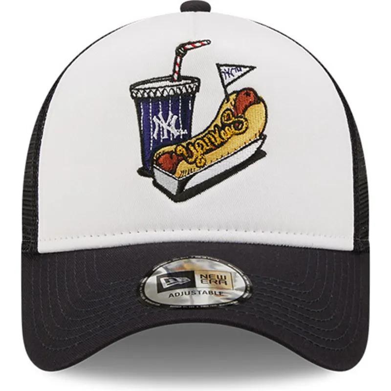 cepur-izliekta-truckeris-balts-snapback-a-frame-stadium-food-hot-dog-no-new-york-yankees-mlb-no-new-era