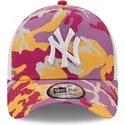 cepur-izliekta-truckeris-roza-snapback-a-frame-camo-pack-no-new-york-yankees-mlb-no-new-era