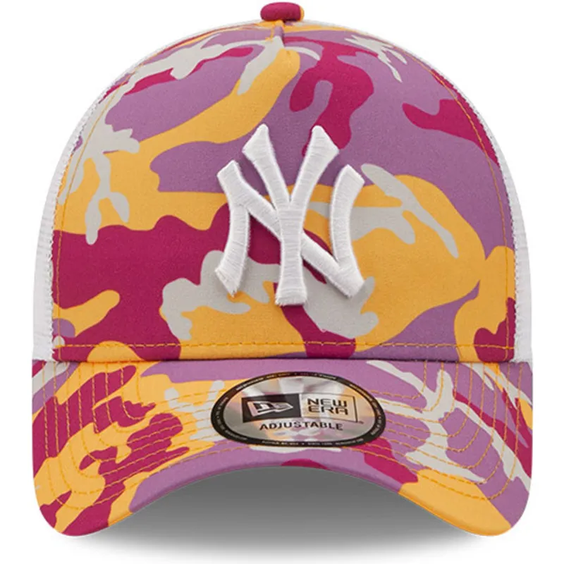 cepur-izliekta-truckeris-roza-snapback-a-frame-camo-pack-no-new-york-yankees-mlb-no-new-era