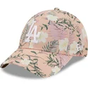 cepur-izliekta-roza-regulejams-9forty-floral-no-los-angeles-dodgers-mlb-no-new-era