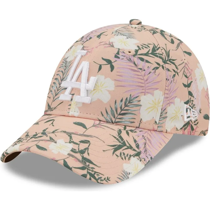 cepur-izliekta-roza-regulejams-9forty-floral-no-los-angeles-dodgers-mlb-no-new-era