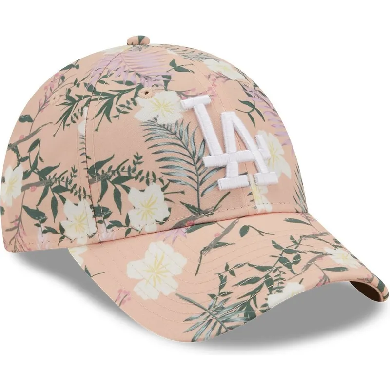 cepur-izliekta-roza-regulejams-9forty-floral-no-los-angeles-dodgers-mlb-no-new-era