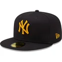new-era-59fifty-league-essential-new-york-yankees-mlb-navy-blaue-fitted-cap-mit-gelbem-logo