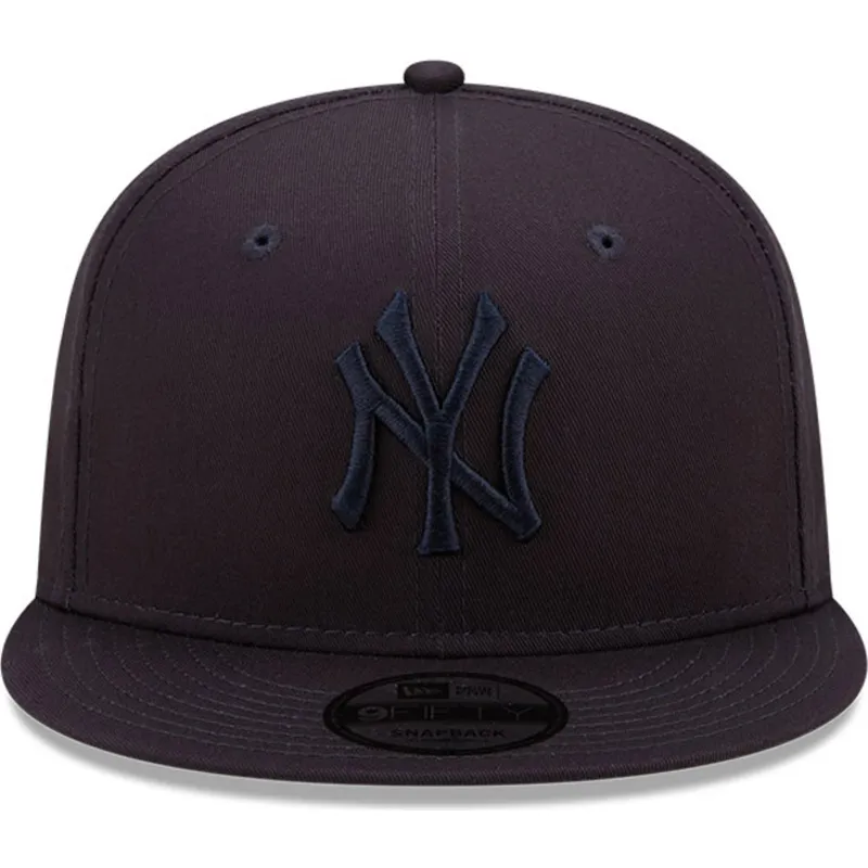 cepur-plakana-tumsi-zils-snapback-9fifty-league-essential-no-new-york-yankees-mlb-no-new-era