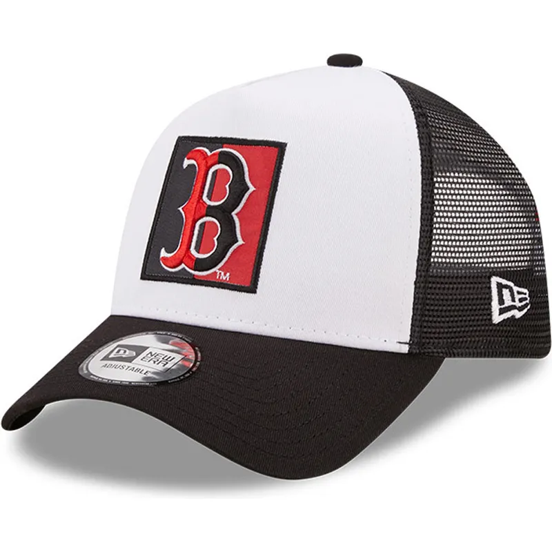 cepur-izliekta-truckeris-melns-snapback-a-frame-team-patch-no-boston-red-sox-mlb-no-new-era