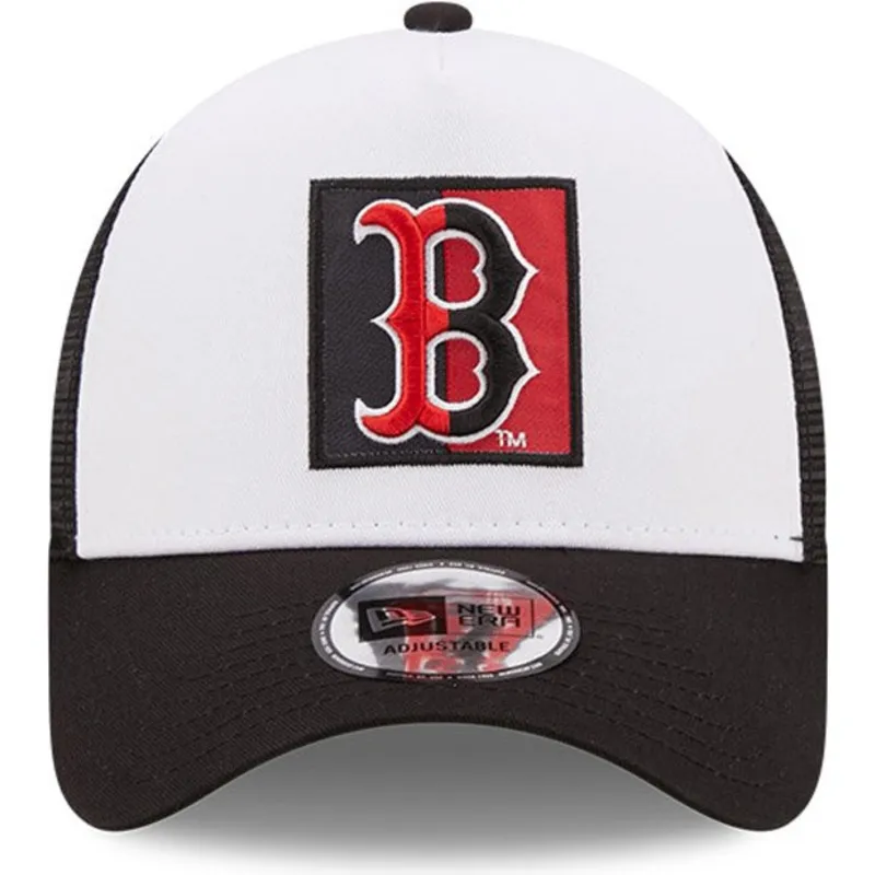 cepur-izliekta-truckeris-melns-snapback-a-frame-team-patch-no-boston-red-sox-mlb-no-new-era