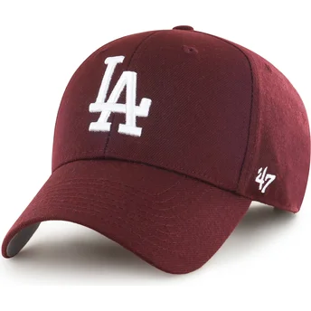 Regulowana czapka z daszkiem w kolorze bordowym Los Angeles Dodgers MLB marki 47 Brand