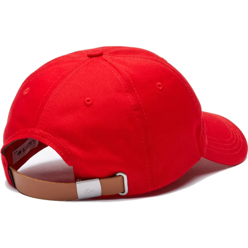 cepur-izliekta-sarkans-regulejams-contrast-strap-oversized-crocodile-no-lacoste