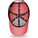 verstellbare-rosa-curved-cap-mit-rosa-logo-9forty-league-essential-der-new-york-yankees-mlb-von-new-era