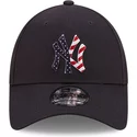 new-era-curved-brim-9forty-infill-new-york-yankees-mlb-navy-blue-adjustable-cap