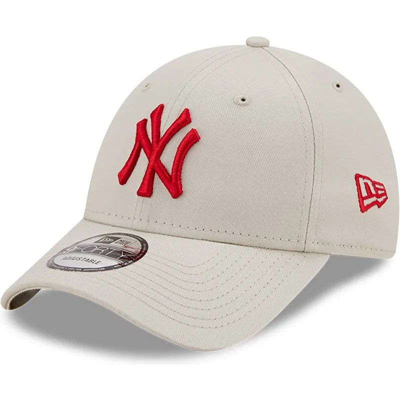 cap-izliekta-beige-adjustable-strap-9forty-league-essential-no-new-york-yankees-mlb-no-new-era