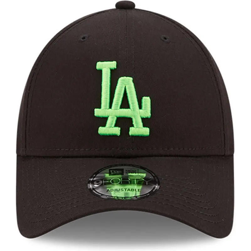 cepur-izliekta-melns-regulejams-9forty-neon-pack-no-los-angeles-dodgers-mlb-no-new-era