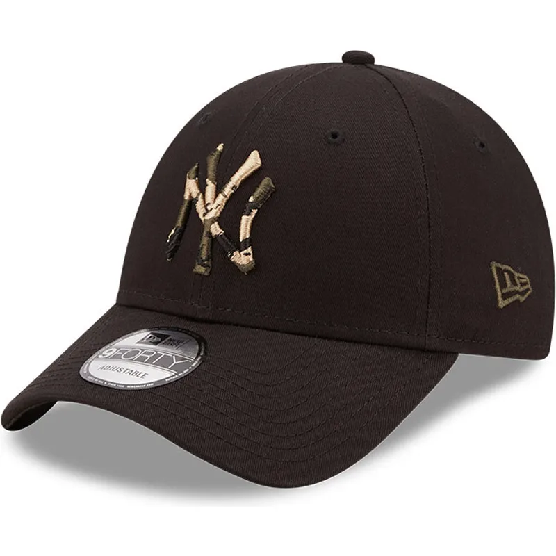 cepur-izliekta-melns-regulejams-9forty-camo-infill-no-new-york-yankees-mlb-no-new-era