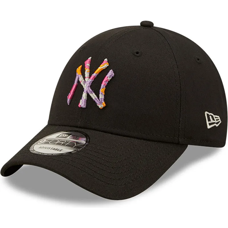 cepur-izliekta-melns-regulejams-9forty-camo-infill-no-new-york-yankees-mlb-no-new-era