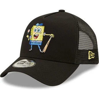cepur-izliekta-truckeris-melns-snapback-a-frame-sporty-no-spongebob-no-new-era