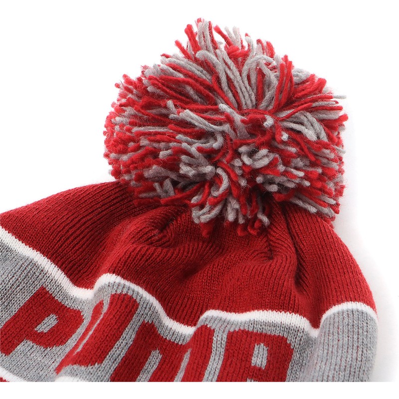 puma-red-beanie-with-pompom