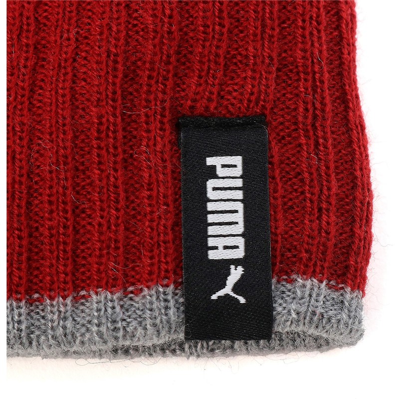 puma-red-beanie-with-pompom
