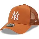cepur-izliekta-truckeris-bruns-snapback-a-frame-tonal-mesh-no-new-york-yankees-mlb-no-new-era