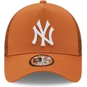 cepur-izliekta-truckeris-bruns-snapback-a-frame-tonal-mesh-no-new-york-yankees-mlb-no-new-era