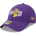 fioletowa-zakrzywiona-czapka-regulowana-9forty-washed-pack-split-logo-los-angeles-lakers-nba-marki-new-era