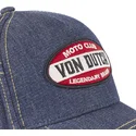 cepur-izliekta-zils-regulejams-vaquero-moto-club-moto-no-von-dutch