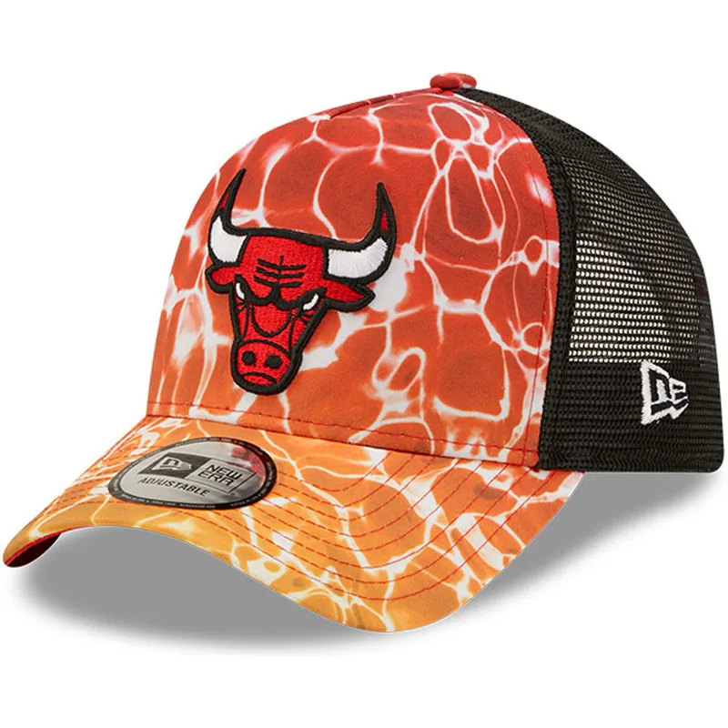 cepur-izliekta-truckeris-oranzs-snapback-a-frame-summer-city-no-chicago-bulls-nba-no-new-era