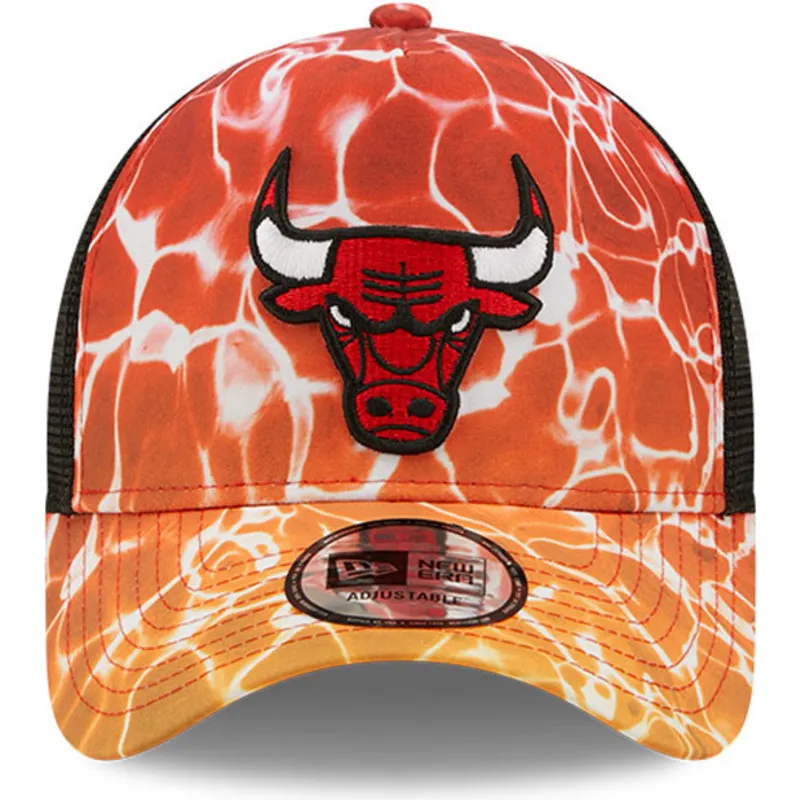 cepur-izliekta-truckeris-oranzs-snapback-a-frame-summer-city-no-chicago-bulls-nba-no-new-era