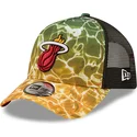 cepur-izliekta-truckeris-daudzkrasains-snapback-a-frame-summer-city-no-miami-heat-nba-no-new-era