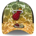 cepur-izliekta-truckeris-daudzkrasains-snapback-a-frame-summer-city-no-miami-heat-nba-no-new-era