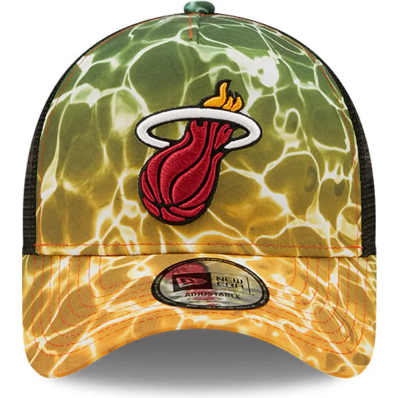 cepur-izliekta-truckeris-daudzkrasains-snapback-a-frame-summer-city-no-miami-heat-nba-no-new-era