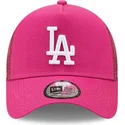 cepur-izliekta-truckeris-roza-snapback-a-frame-tonal-mesh-no-los-angeles-dodgers-mlb-no-new-era