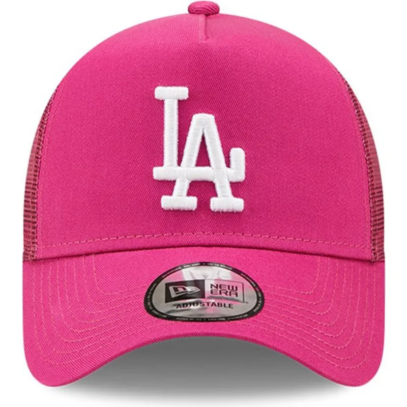 cepur-izliekta-truckeris-roza-snapback-a-frame-tonal-mesh-no-los-angeles-dodgers-mlb-no-new-era