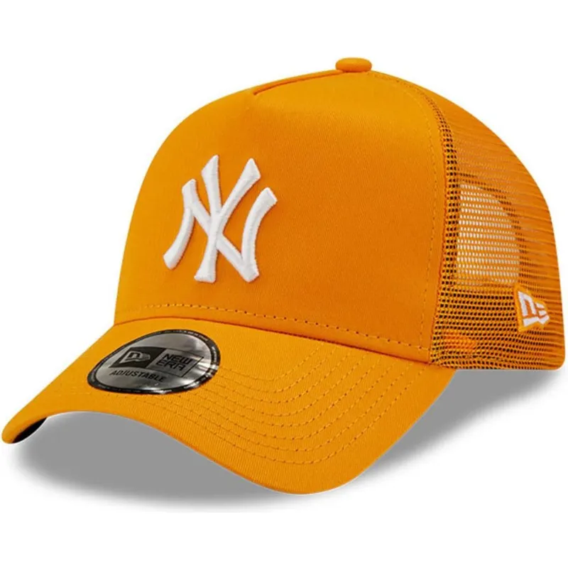cepur-izliekta-truckeris-oranzs-snapback-a-frame-tonal-mesh-no-new-york-yankees-mlb-no-new-era