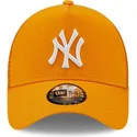 cepur-izliekta-truckeris-oranzs-snapback-a-frame-tonal-mesh-no-new-york-yankees-mlb-no-new-era