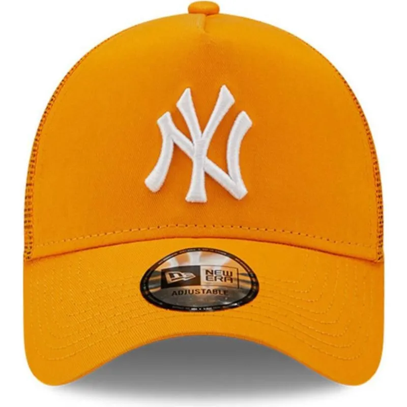 cepur-izliekta-truckeris-oranzs-snapback-a-frame-tonal-mesh-no-new-york-yankees-mlb-no-new-era
