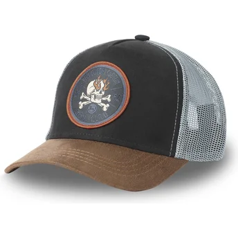 cepur-izliekta-truckeris-melns-snapback-kustom-kulture-skull-sku-no-von-dutch
