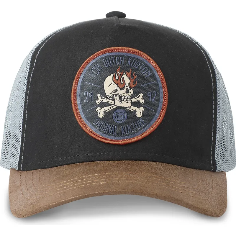 cepur-izliekta-truckeris-melns-snapback-kustom-kulture-skull-sku-no-von-dutch cepur-izliekta-truckeris-melns-snapback-kustom-kulture-skull-sku-no-von-dutch