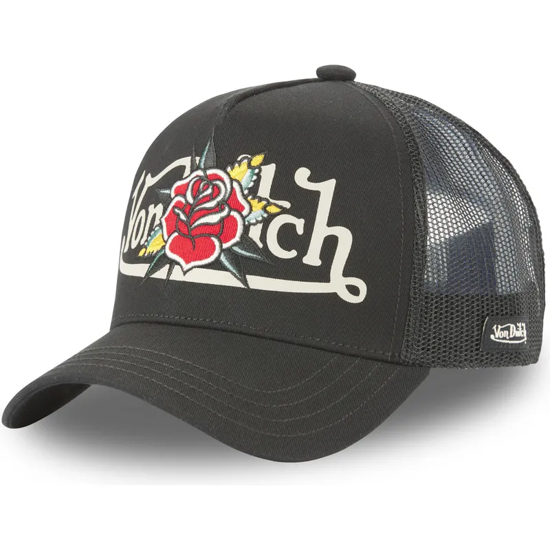 cepur-izliekta-truckeris-melns-snapback-flor-nr-no-von-dutch